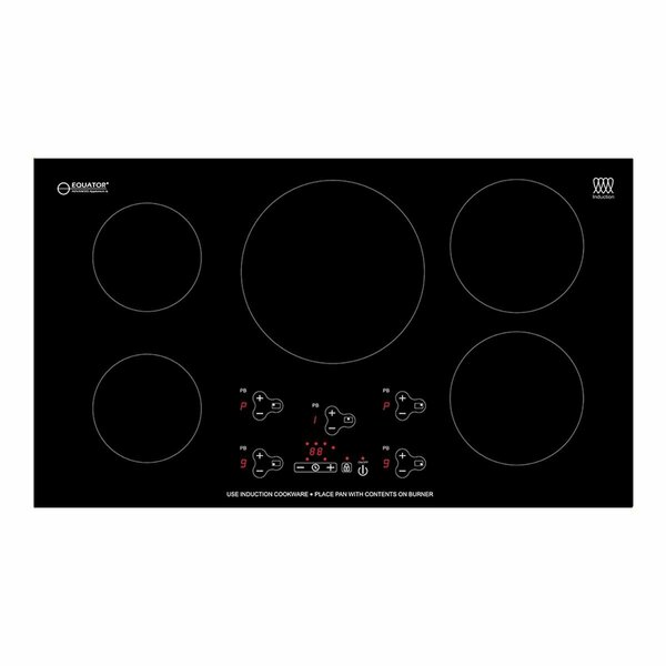 Equator 36 in. 5 Burner Built-in Induction Cooktop, Black BIC 365